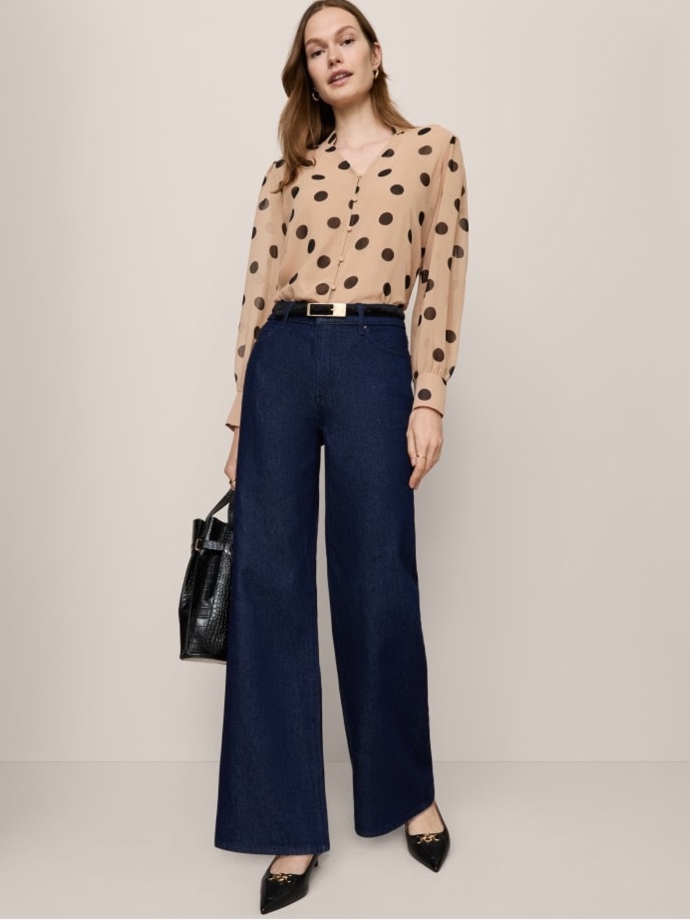 Ann Taylor NWOT Wide leg denim trousers